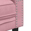 2-personers Chesterfield-sofasæt med puder fløjl pink