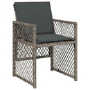 loungesæt til haven 11 dele med hynder polyrattan grå