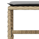 spisebordssæt til haven 9 dele med hynder polyrattan beige
