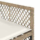 spisebordssæt til haven 11 dele med hynder polyrattan beige