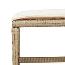spisebordssæt til haven 17 dele med hynder polyrattan beige