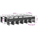 spisebordssæt til haven 13 dele med hynder polyrattan sort