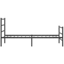 sengeramme med sengegavl og fodgærde 107x203 cm metal sort