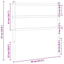 udskiftningsgavl 90 cm metal sort