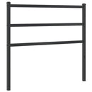 udskiftningsgavl 107 cm metal sort