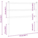 udskiftningsgavl 107 cm metal sort