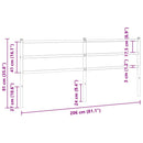 udskiftningsgavl 200 cm metal sort