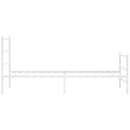 sengeramme med sengegavl og fodgærde 100x200 cm metal hvid