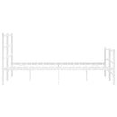 sengeramme med sengegavl og fodgærde 140x200 cm metal hvid