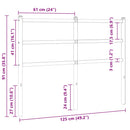 udskiftningsgavl 120 cm metal hvid