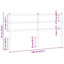udskiftningsgavl 150 cm metal hvid