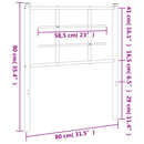 udskiftningsgavl 75 cm metal sort