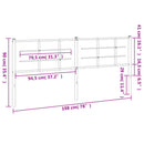 udskiftningsgavl 193 cm metal sort
