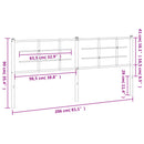 udskiftningsgavl 200 cm metal sort