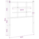 udskiftningsgavl 75 cm metal hvid