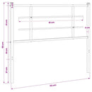 udskiftningsgavl 107 cm metal hvid