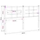 udskiftningsgavl 150 cm metal hvid