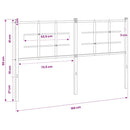 udskiftningsgavl 160 cm metal hvid