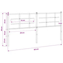 udskiftningsgavl 180 cm metal hvid