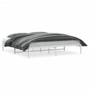 sengeramme 193x203 cm metal hvid