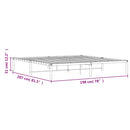 sengeramme 193x203 cm metal hvid