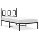 sengeramme med sengegavl 90x190 cm metal sort