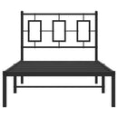 sengeramme med sengegavl 90x190 cm metal sort