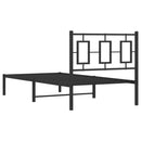 sengeramme med sengegavl 90x190 cm metal sort