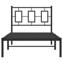 sengeramme med sengegavl 90x200 cm metal sort