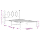 sengeramme med sengegavl 107x203 cm metal sort