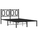 sengeramme med sengegavl 120x190 cm metal sort