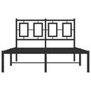 sengeramme med sengegavl 120x190 cm metal sort