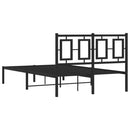 sengeramme med sengegavl 120x190 cm metal sort