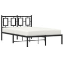 sengeramme med sengegavl 120x200 cm metal sort