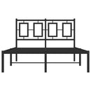 sengeramme med sengegavl 120x200 cm metal sort