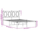 sengeramme med sengegavl 120x200 cm metal sort