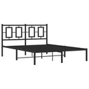 sengeramme med sengegavl 135x190 cm metal sort