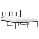 sengeramme med sengegavl 135x190 cm metal sort