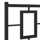 sengeramme med sengegavl 135x190 cm metal sort