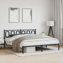 sengeramme med sengegavl 183x213 cm metal sort