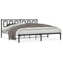 sengeramme med sengegavl 193x203 cm metal sort