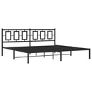sengeramme med sengegavl 193x203 cm metal sort
