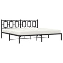 sengeramme med sengegavl 193x203 cm metal sort