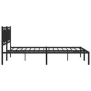 sengeramme med sengegavl 193x203 cm metal sort