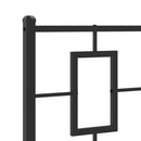 sengeramme med sengegavl og fodgærde 75x190 cm metal sort