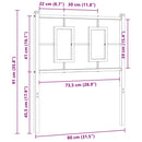 udskiftningsgavl 75 cm metal sort