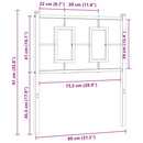 udskiftningsgavl 75 cm metal hvid