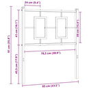 udskiftningsgavl 80 cm metal hvid