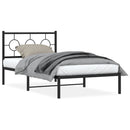 sengeramme med sengegavl 100x200 cm metal sort