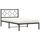 sengeramme med sengegavl 100x200 cm metal sort
